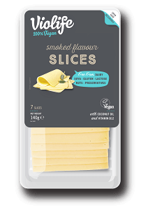 Plant-Based Smoked Cheese in Slices