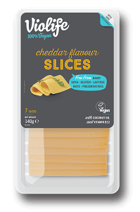 Plant Based Cheddar Flavored Cheese in Slices