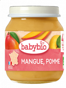 Organic Apple and Mango Fruit Puree Suitable for Infants from 4 Months Onwards