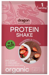 Organic Protein Shake Strawberry and Coconut with Erythritol