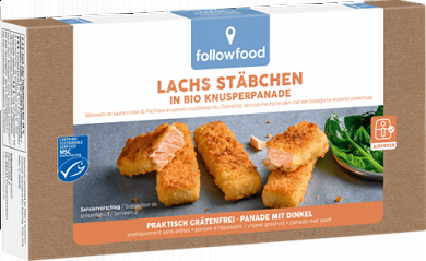 Frozen Salmon Sticks with Organic Crispy Coating