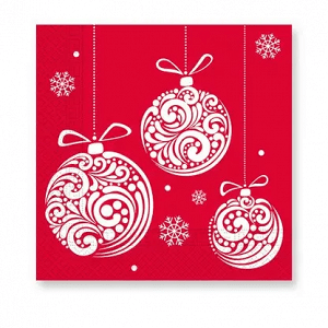 Paper Napkins Red 3 Sheets