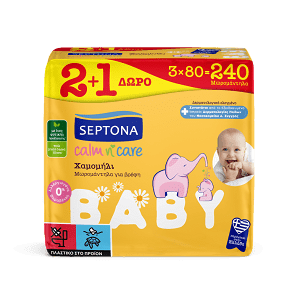 Baby wipes chamomile 80ΤΜΧ 2+1 gift