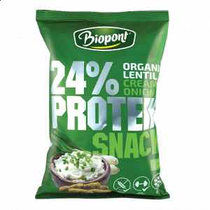 Organic Lentil High Protein Snack with Yoghurt-Onion Flavour - Gluten-Free