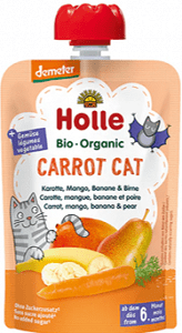 Organic Carrot Cat Puree with Carrot, Mango, Banana & Pear from 6 Months