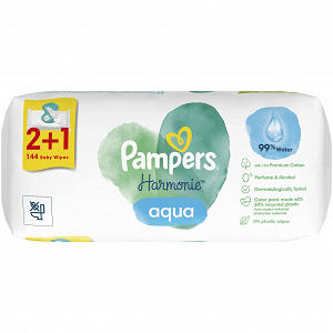 Pampers Harmonie Baby wipes Aqua 2+1 Gift