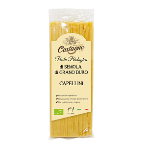 Βιολογικά Λεπτά Ίσια Ζυμαρικά Capellini από Σιμιγδάλι Σκληρού Σίτου
