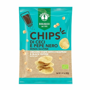 Gluten free chips with chickpeas, black pepper and sea salt
