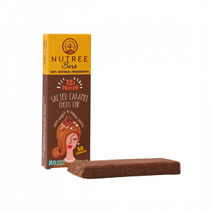 Vegan Protein Bar with Salted Caramel and Chocolate Chips With No Sugar Added