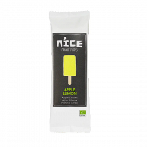 Organic Plant-Based Ice Cream Stick with Apple and Lemon