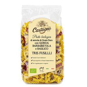 Βιολογικά Τρίχρωμα Fusilli με Κινόα, Παντζάρι και Βασιλικό