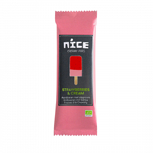 Organic Ice Cream Stick with Strawberry and Cream