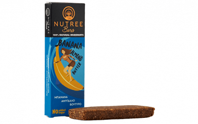 Vegan Μπάρα με Μπανάνα και Αμυγδαλοβούτυρο Χωρίς Προσθήκη Ζάχαρης