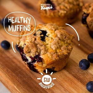 Healthy Muffins with blueberries