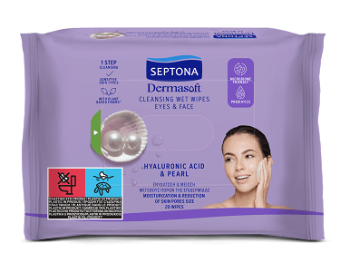 Cleansing wet wipes eyes & facewith hyaluronic acid