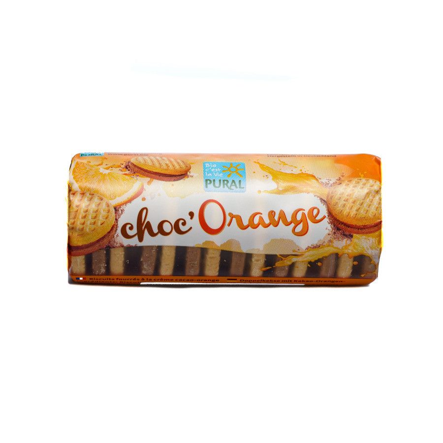 Biscuits with cacao-orange filling