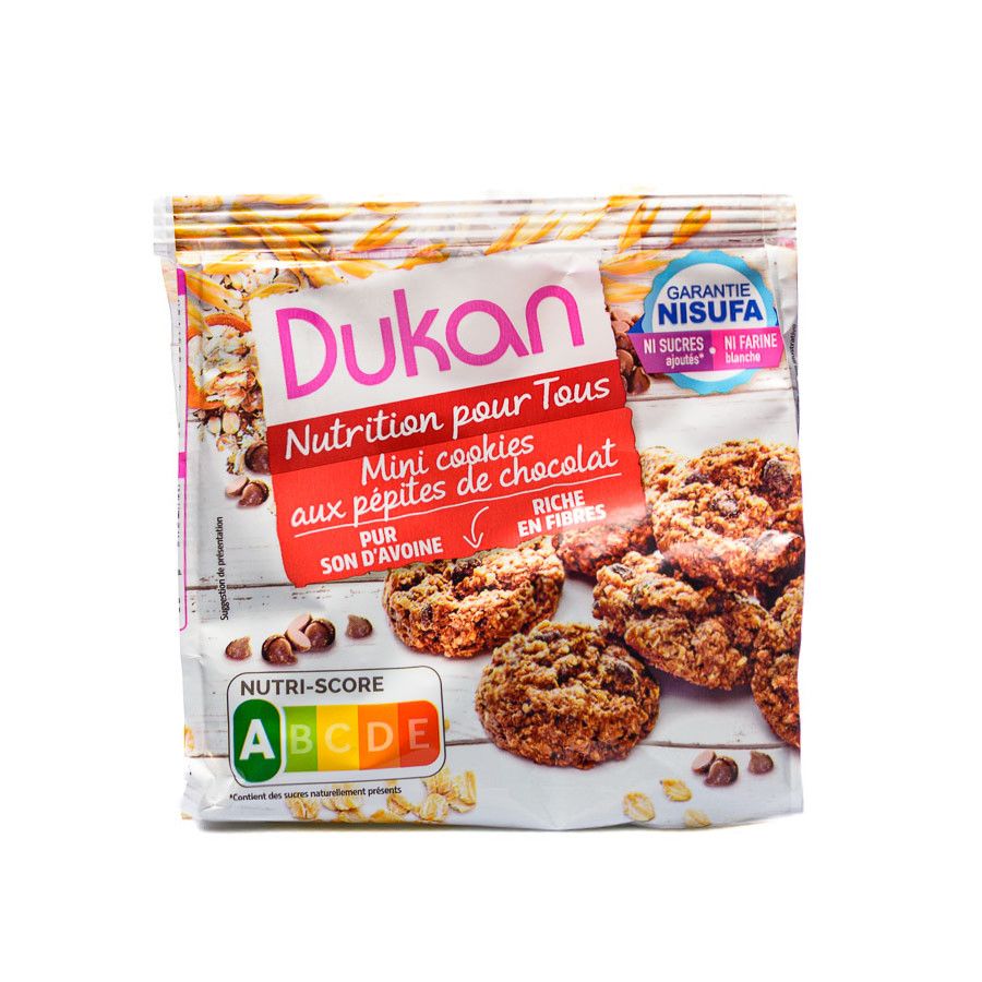 Τα μπισκότα βρώμης Dukan με επικάλυψη σοκολάτας, θα σας χαρίζουν ανά πάσα στιγμή, μία γευστική απόλαυση μέσω των ατομικών συσκευασιών τριών μπισκότων.