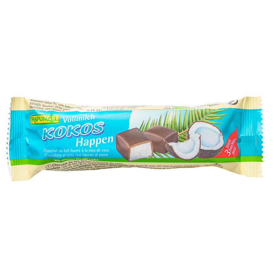 Coconut bar with milk chocolate