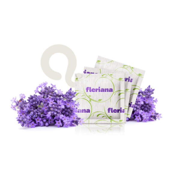 Moth repellent sachets with geraniol and lavender