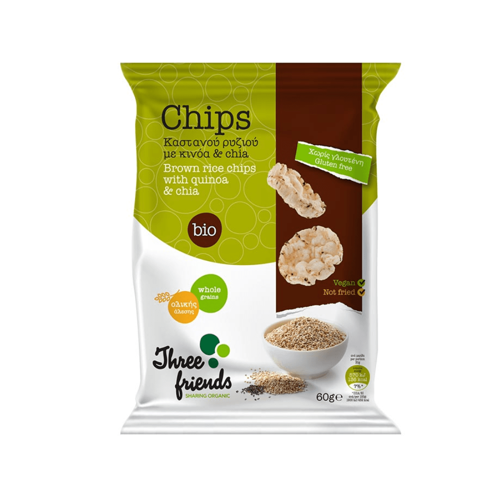 Gluten Free Wholegrain Brown Rice Chips with Quinoa & Chips