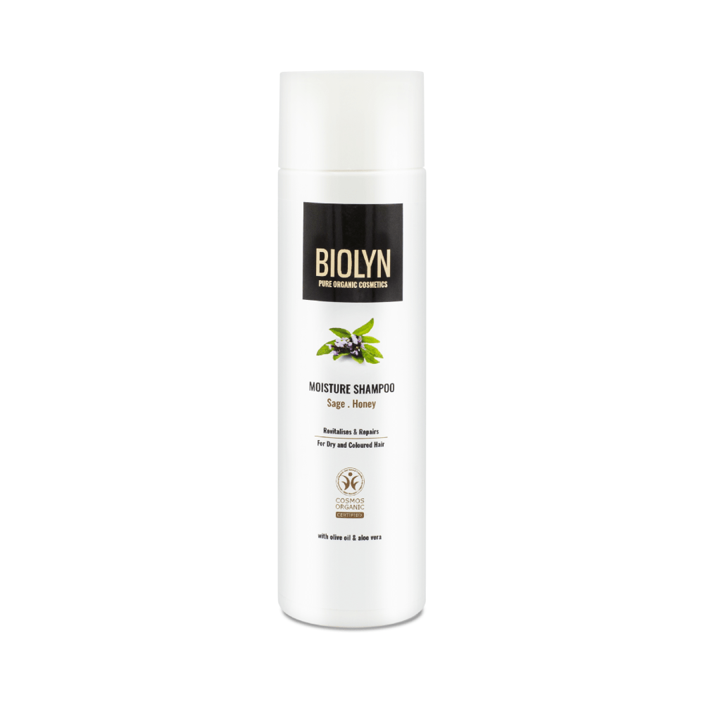 Shampoo with honey and sage for coloured or dry hair