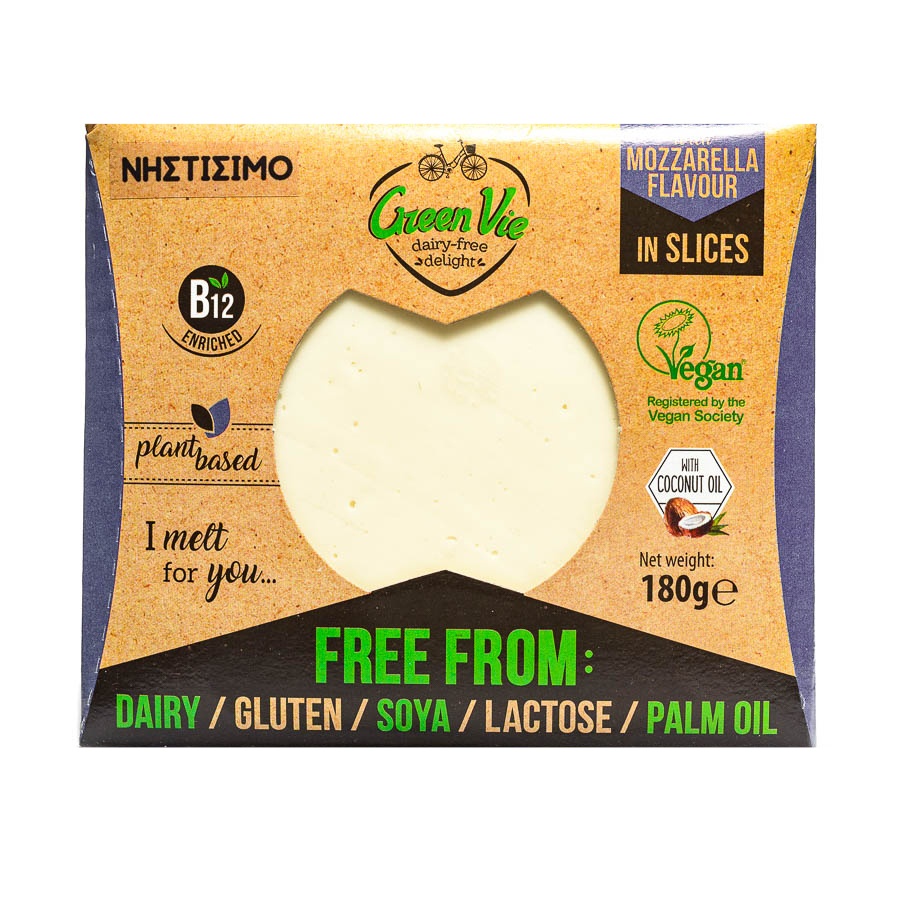 Plant-Based Cheese with Mozzarella Flavor in Slices
