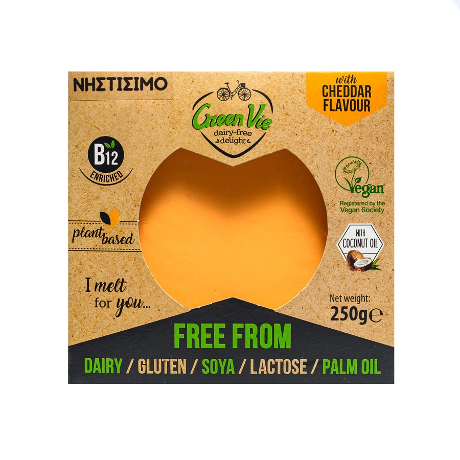 Plant-Based Cheese with Cheddar Flavor in Slices