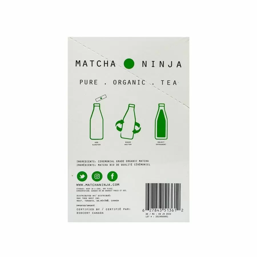 Matcha green tea in teabags
