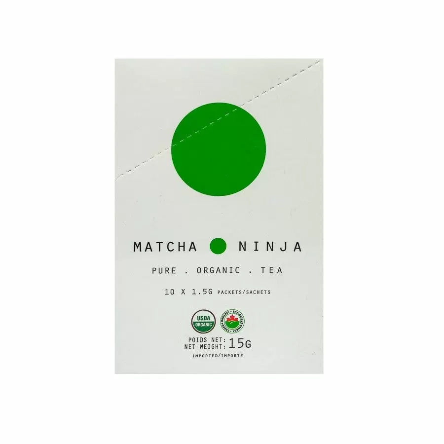 Matcha green tea in teabags