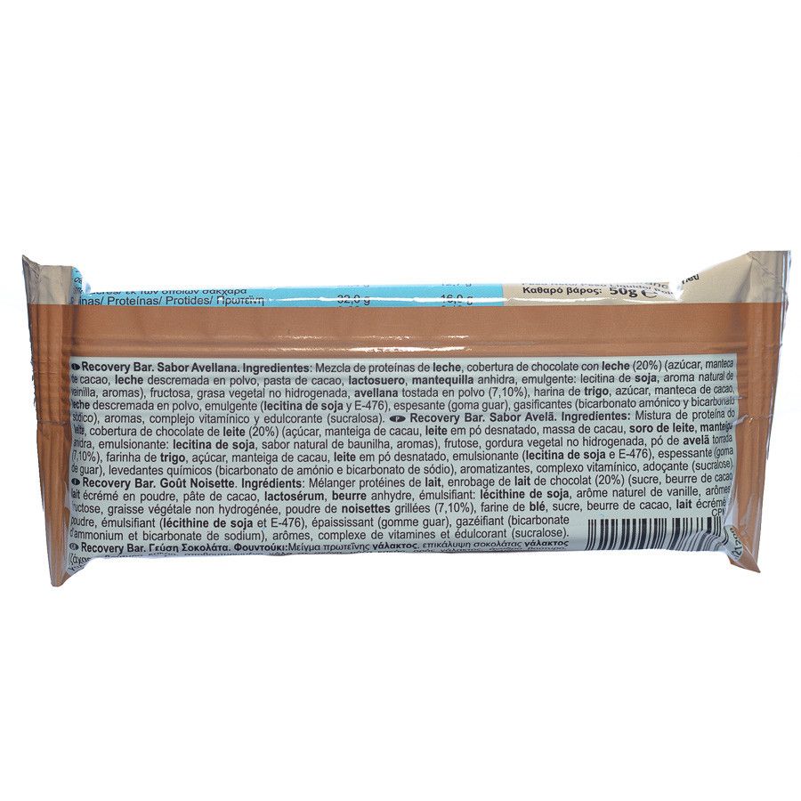 Wafer bar with milk chocolate coating and hazelnut flavor