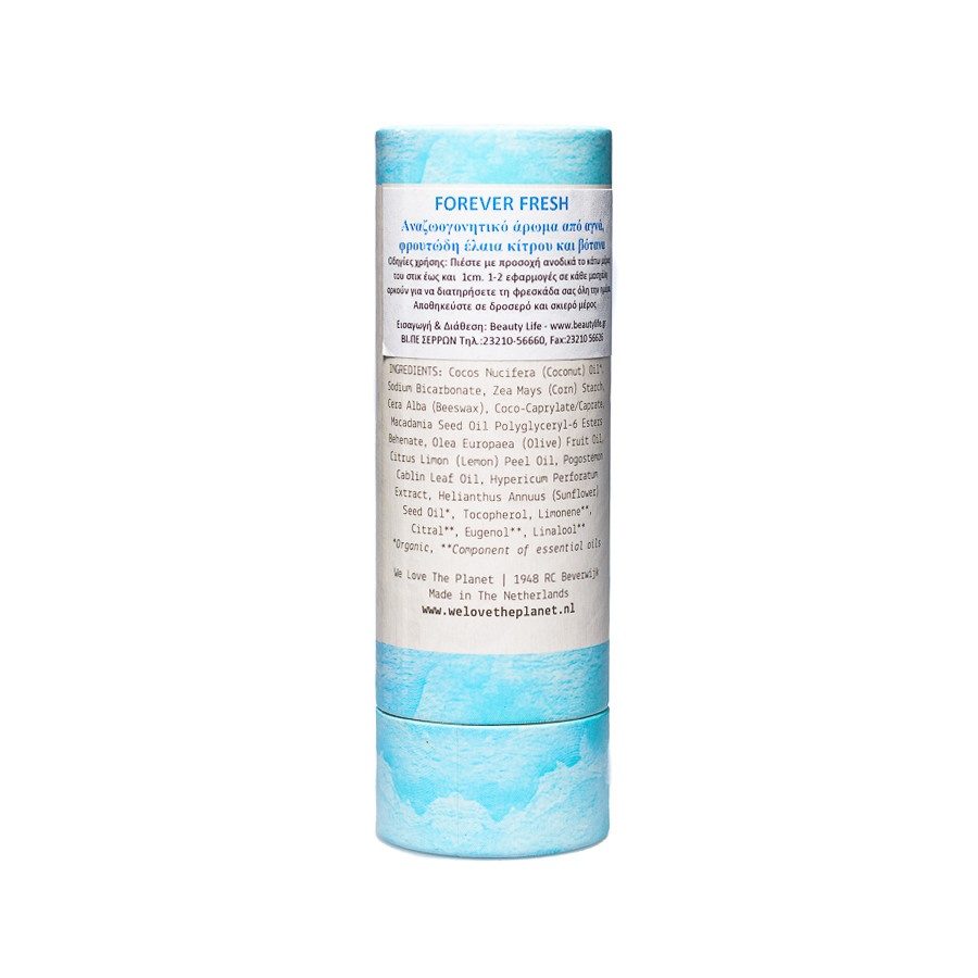 Deodorant stick with citrus fruit oils and herbs essence