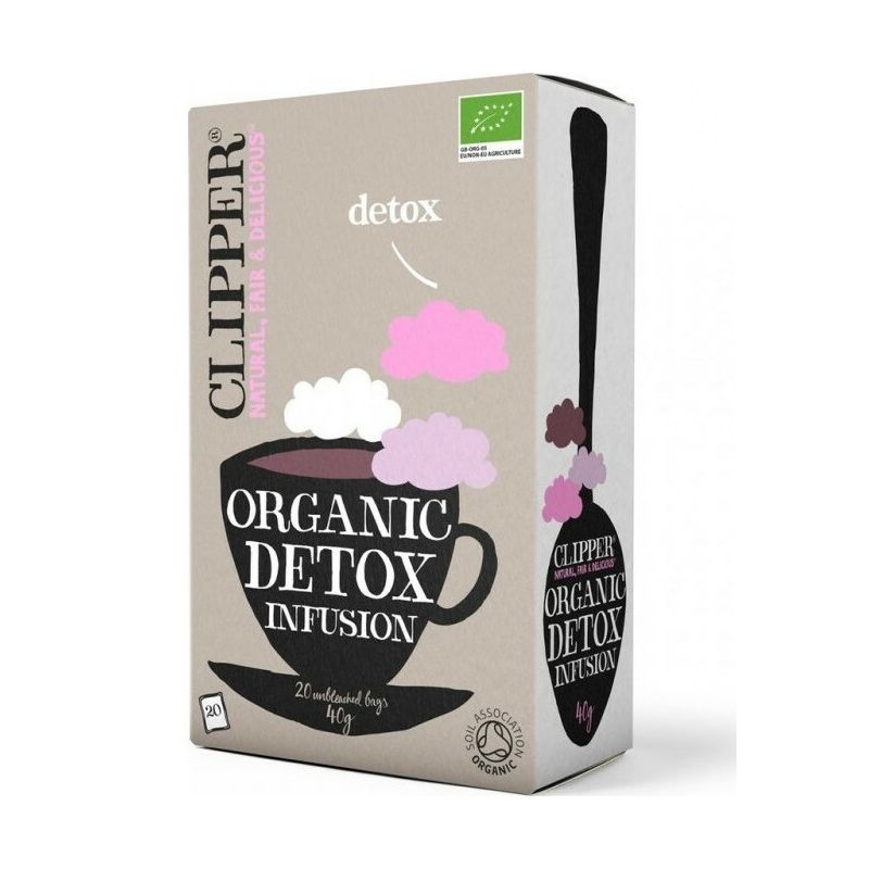 Detox infusion with hibiscus, nettle, liquorice root