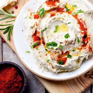 🍆 Βιολογική Μελιτζανοσαλάτα με Ταχίνι & Καπνιστή Πάπρικα